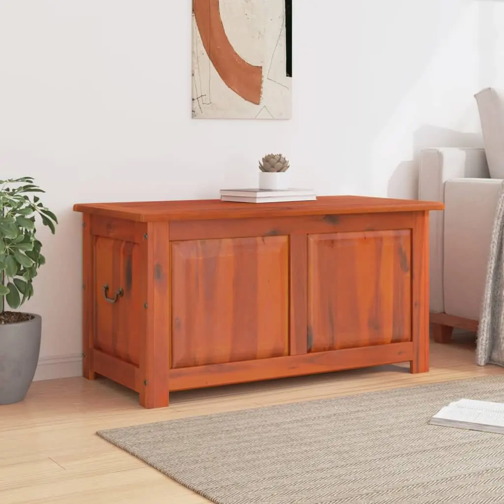 Storage Chest Solid Acacia Wood Brown Large Organiser