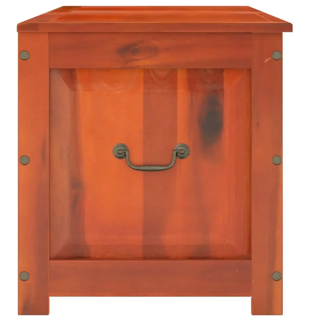 Storage Chest with Lid Brown Solid Wood Bedroom Living Room Organiser Box