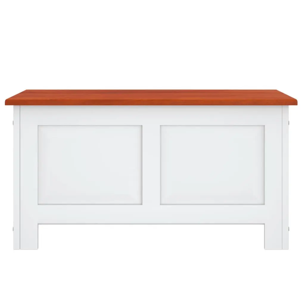 Storage Chest Solid Acacia Wood White Living Room Bedroom
