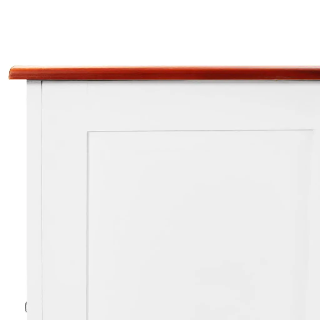 Storage Chest Solid Acacia Wood White Living Room Bedroom