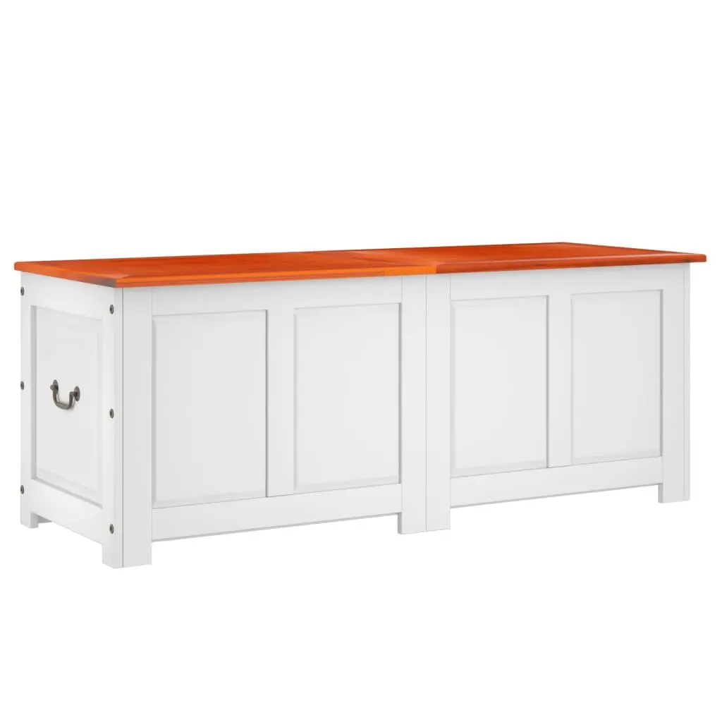 Storage Chest Solid Wood Acacia White Box Organiser