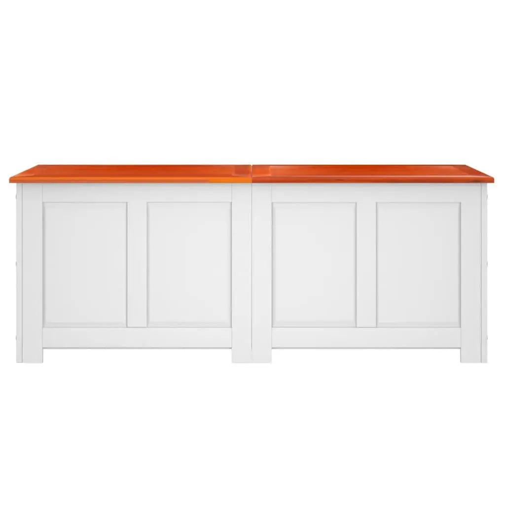 Storage Chest Solid Wood Acacia White Box Organiser