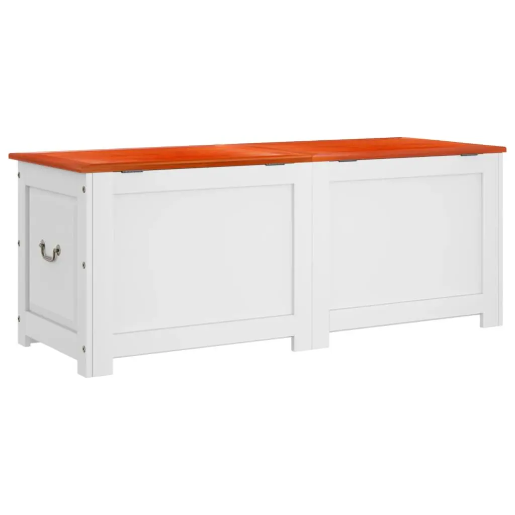 Storage Chest Solid Wood Acacia White Box Organiser