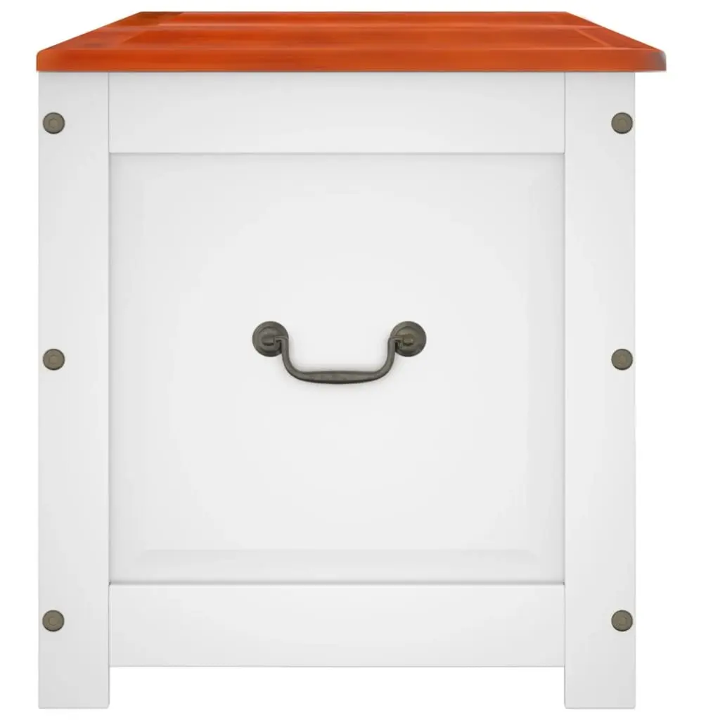 Storage Chest Solid Wood Acacia White Box Organiser
