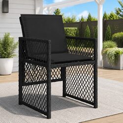 Functional 4-Piece Black Outdoor Chairs for Your Home