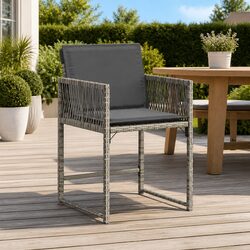 Comfortable Set of 4 Outdoor Chairs with Cushions