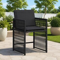 Practical Outdoor Chairs: 4 Piece Set with Cushions