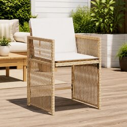4-Piece Beige Garden Chair Set for Outdoor Use