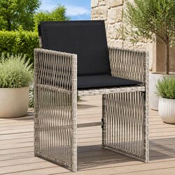Practical Garden Chairs for Your Patio - 4 Grey Seats