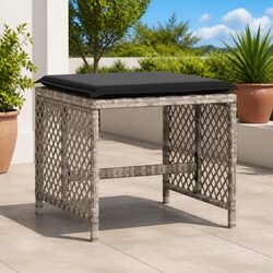 Practical Grey Garden Stools for Various Outdoor Spaces