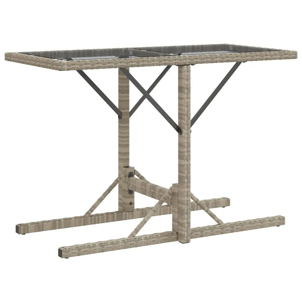3 Piece Bistro Set PE Rattan Grey Chairs Table Outdoor Garden Patio Furniture