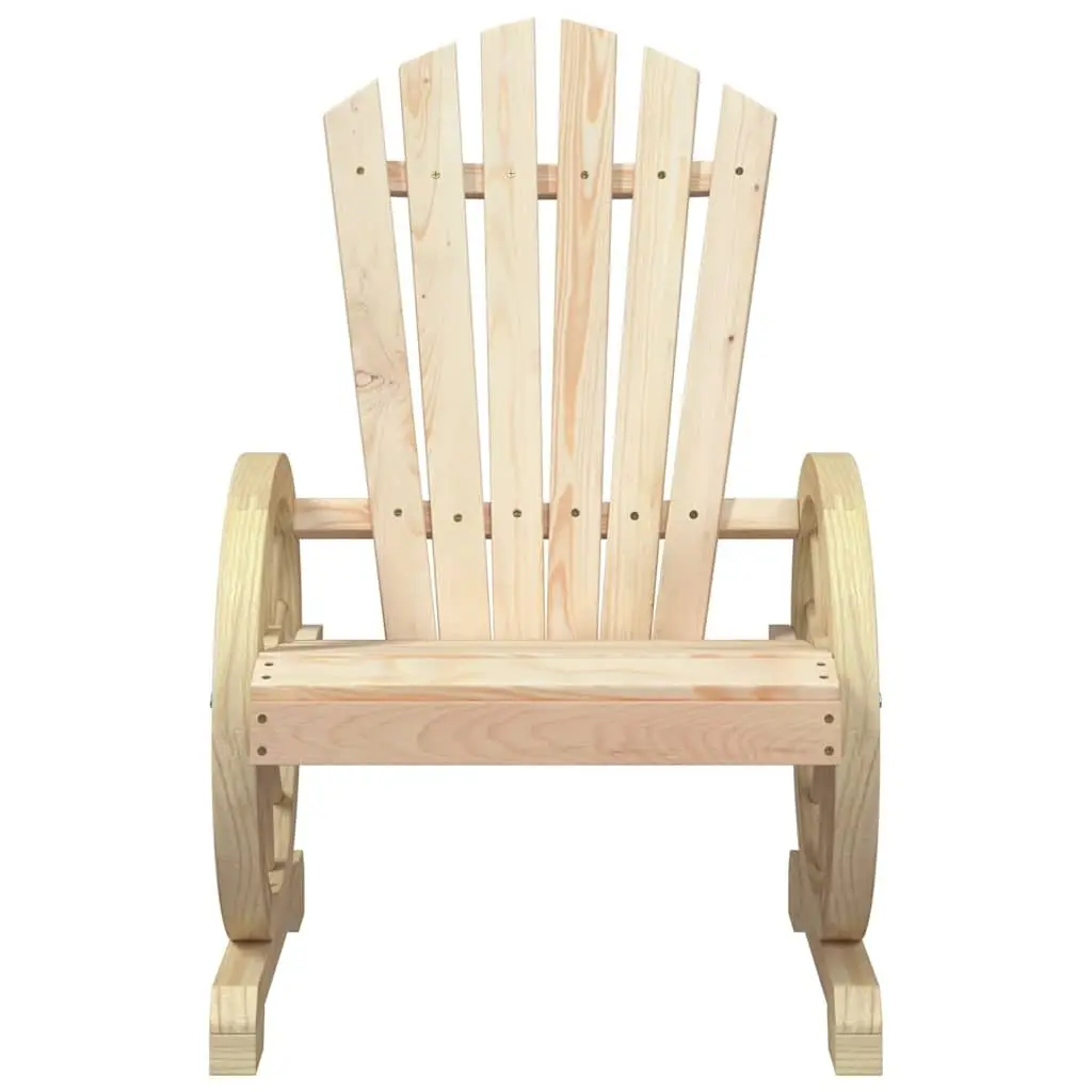 Adirondack Chair Brown Solid Fir Wood Outdoor Lounge Seating Garden Patio