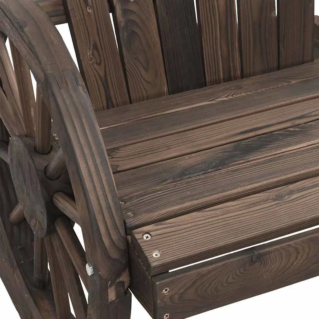 Adirondack Chairs Solid Fir Wood Ergonomic Brown 2 Piece Garden Lounge Seating