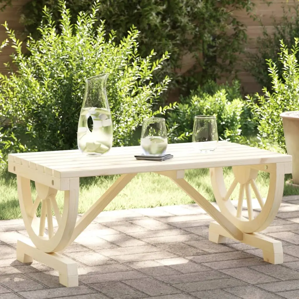 Garden Coffee Table Solid Wood Fir 90x50x40 cm Brown