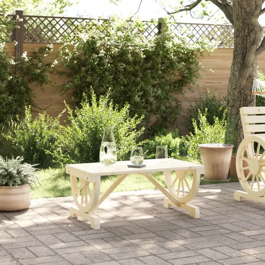Garden Coffee Table Solid Wood Fir 90x50x40 cm Brown