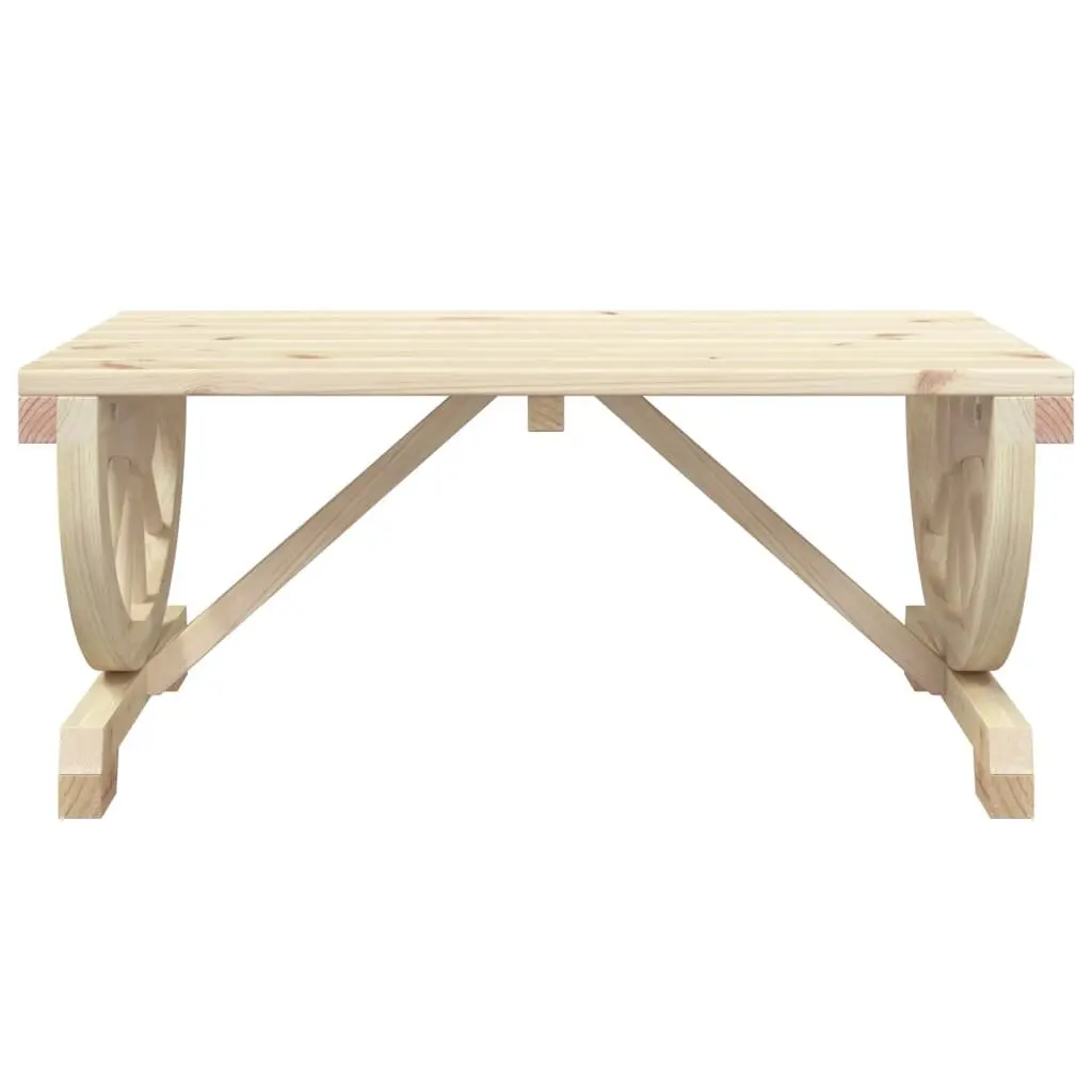 Garden Coffee Table Solid Wood Fir 90x50x40 cm Brown