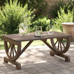 Versatile Solid Wood Coffee Table for Outdoor Gatherings