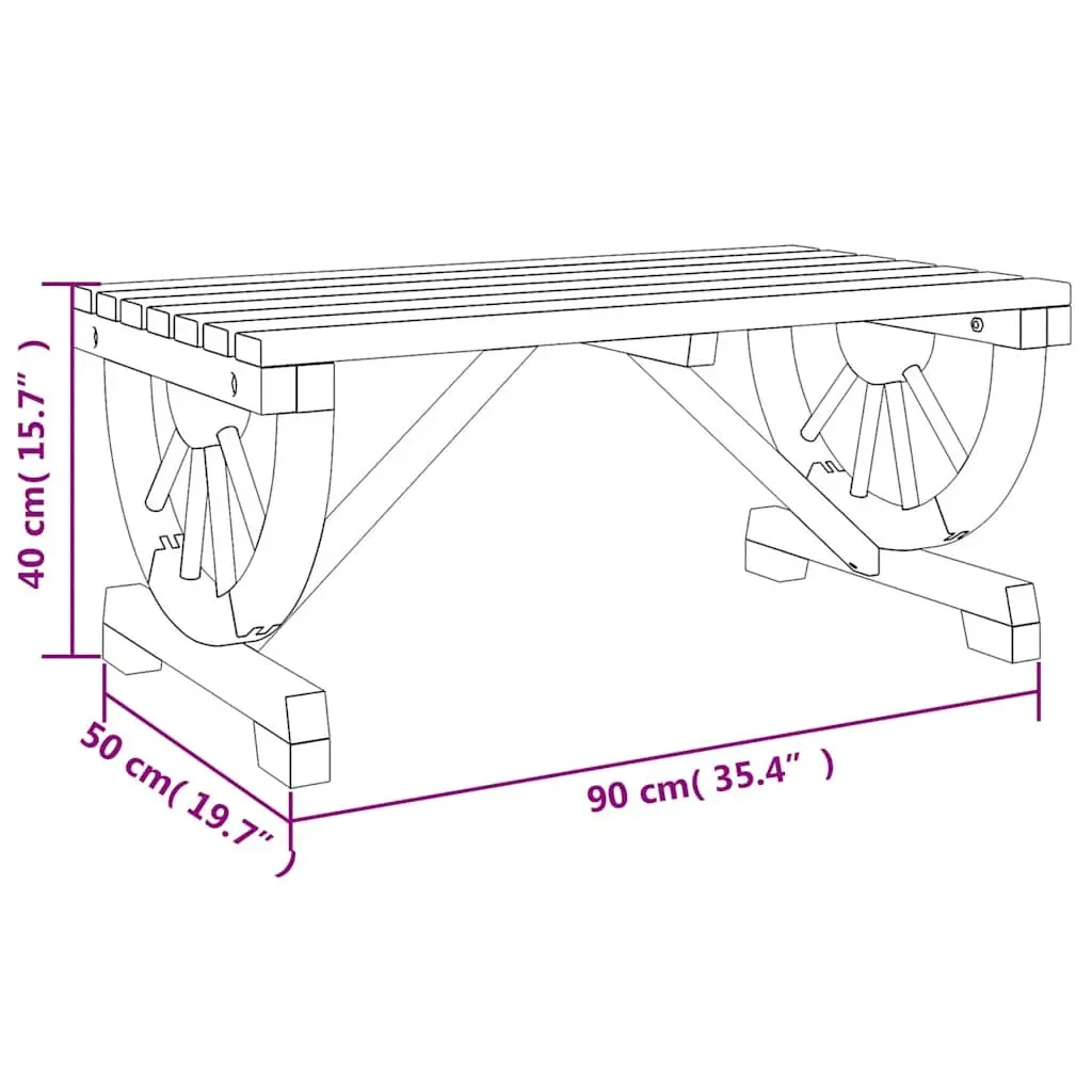 Solid Wood Coffee Table for Outdoor Gatherings
