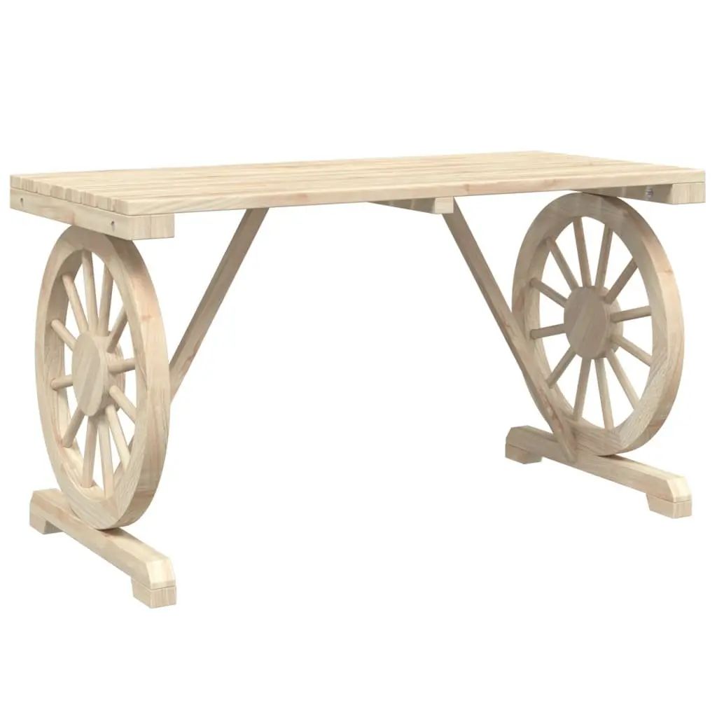 Solid Wood Garden Table 115x55x65cm Fir Outdoor Patio Dining Furniture