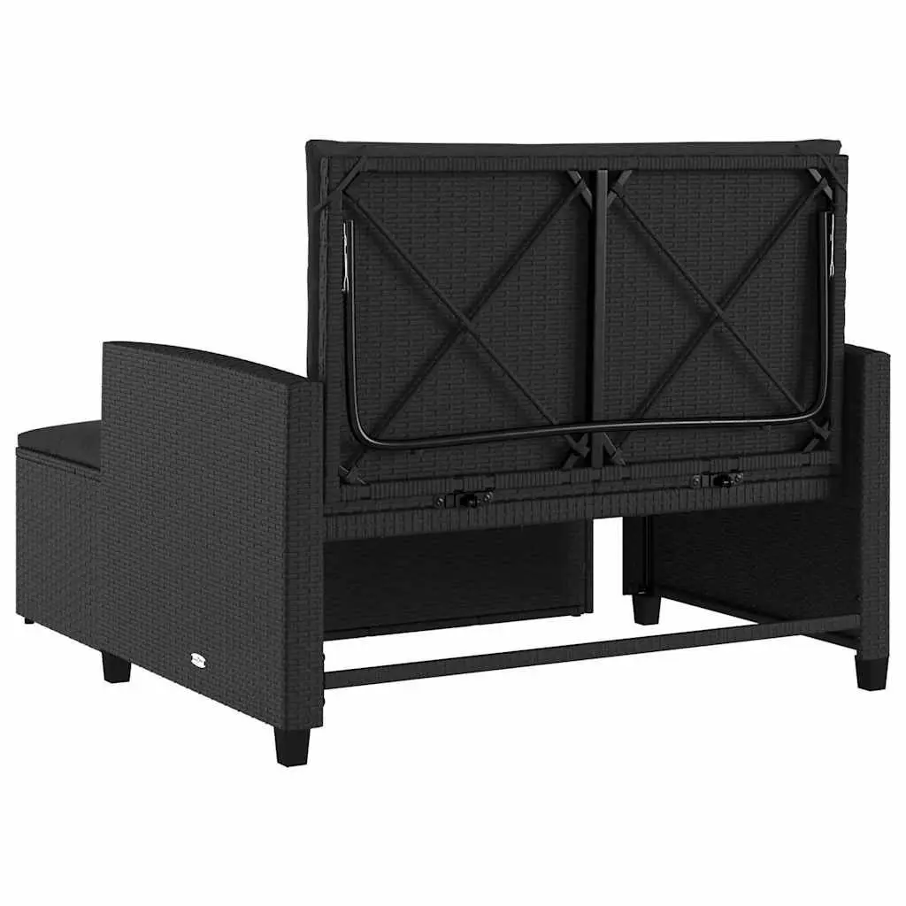 2-Seater Sofa Bed for Outdoor Use with Cushions
