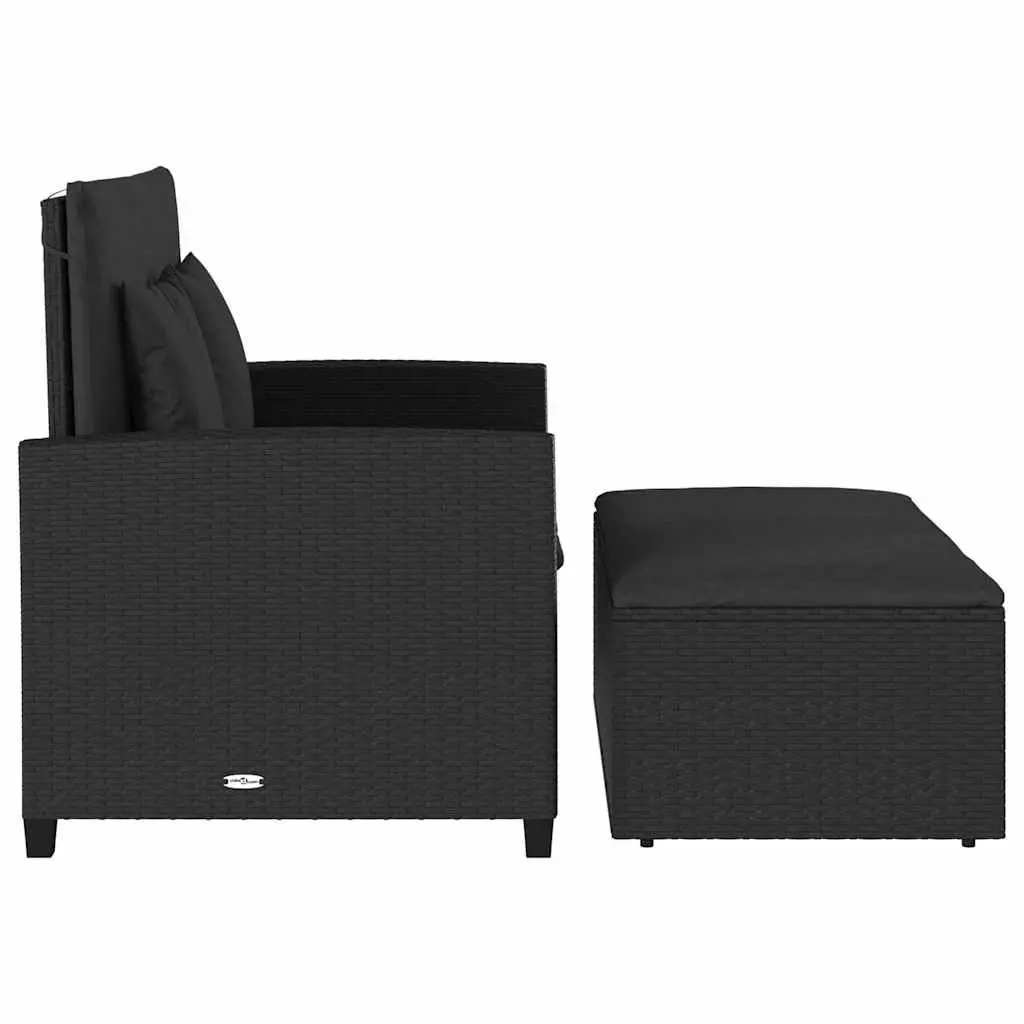 2-Seater Sofa Bed for Outdoor Use with Cushions