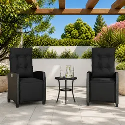2 pcs Outdoor Reclining Chairs for Relaxation