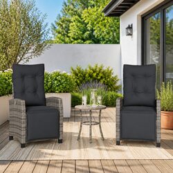 Grey Reclining Garden Chairs for Outdoor Use