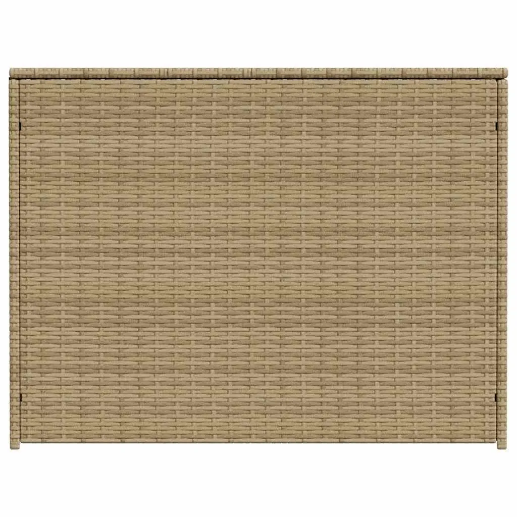 Garden Storage Box Poly Rattan Beige Weather-Resistant Outdoor 984L