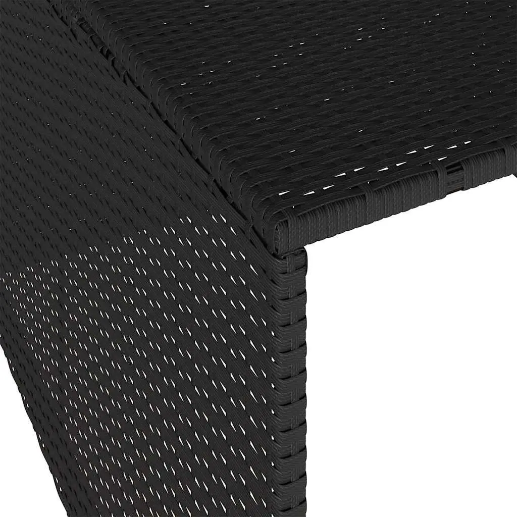 Robot Mower Garage PE Rattan Powder-coated Steel 86x90x52cm Black Outdoor Storage Shed