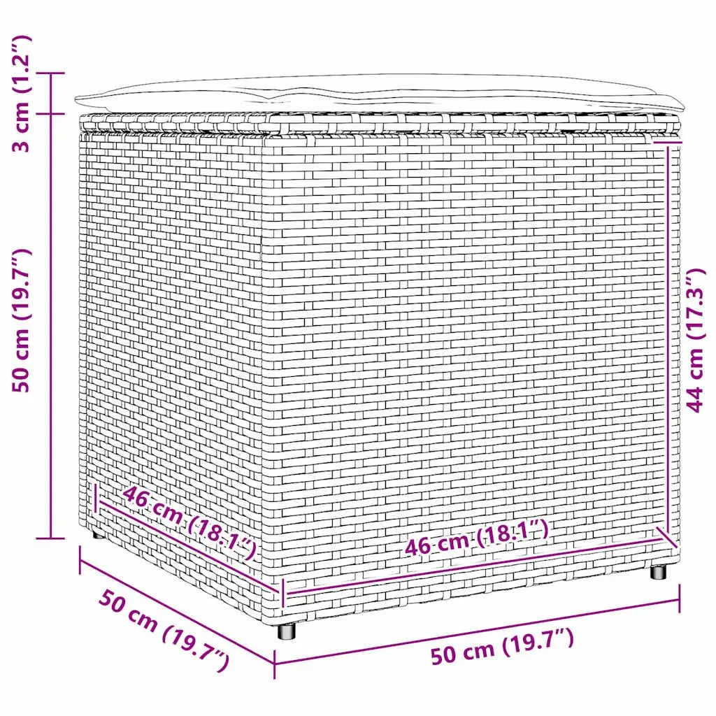 Outdoor Cushion Storage Box for Gardens