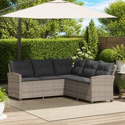 Versatile Grey L-Shaped Couch Sofa for Your Outdoor Space