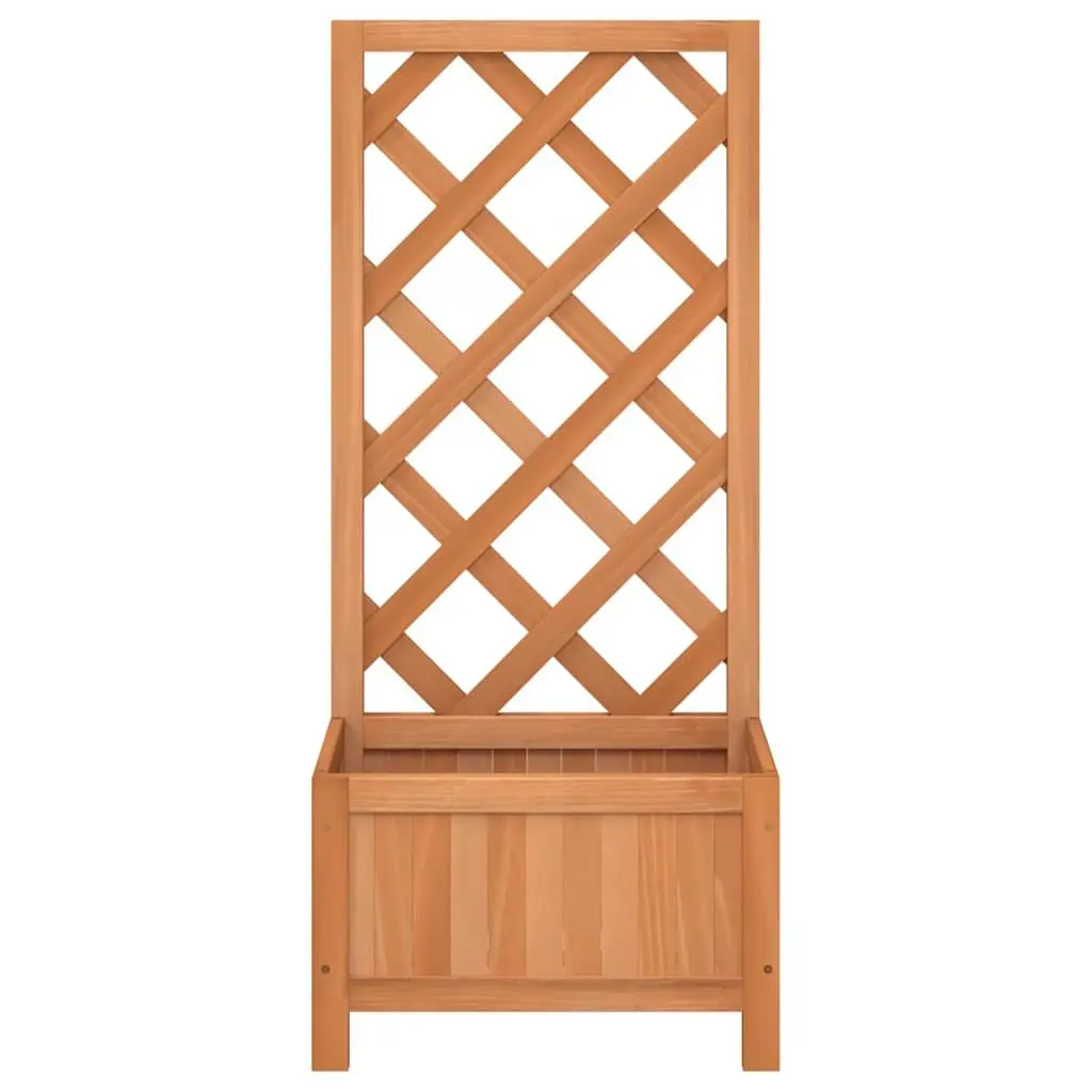 Wooden Planter with Trellis Solid Fir Brown Garden Outdoor Patio