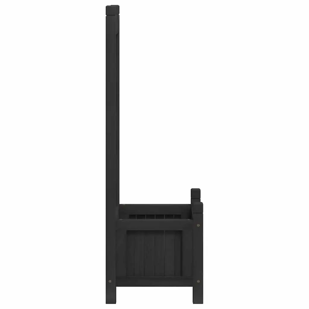 Trellis Wooden Planter Solid Fir Black Outdoor Garden Climbing Plants