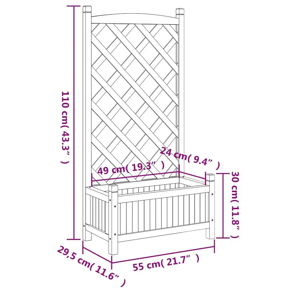 Wooden Planter with Trellis for Various Home Settings