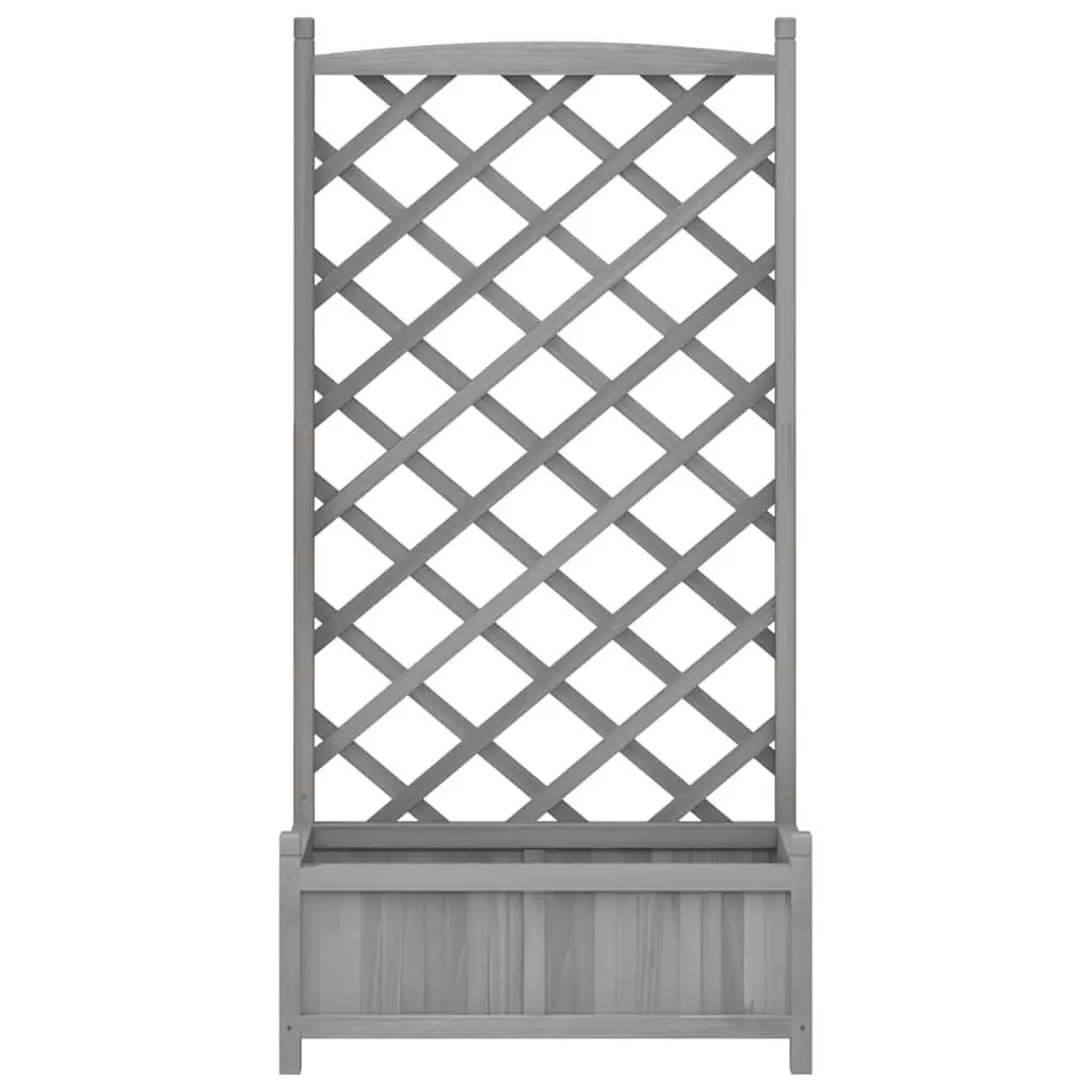 Wooden Planter with Trellis for Home Use