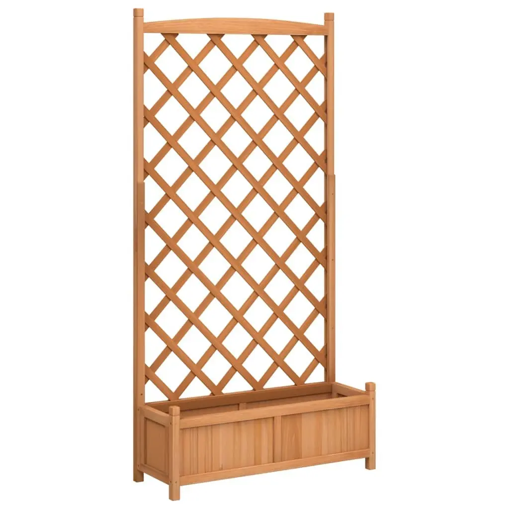 Wooden Planter with Trellis for Home Use