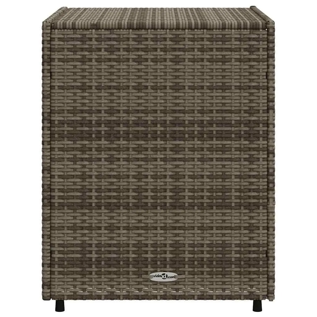 Garden Storage Cabinet Poly Rattan 55 x 59 x 69 cm Grey with 3 Drawers