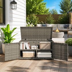 Practical Grey Garden Storage Cabinet for Everyday Use