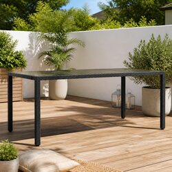 Practical Black Garden Table for Everyday Use