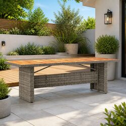 Versatile Grey Garden Table for Everyday Outdoor Use
