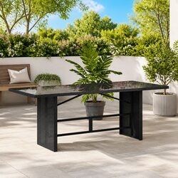 Versatile Black Patio Table for Outdoor Gatherings 190x80x75cm