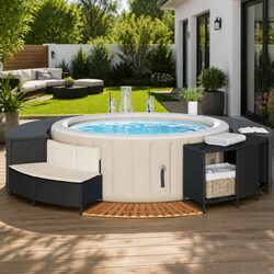 Functional Hot Tub Surround for Your Home Spa Area