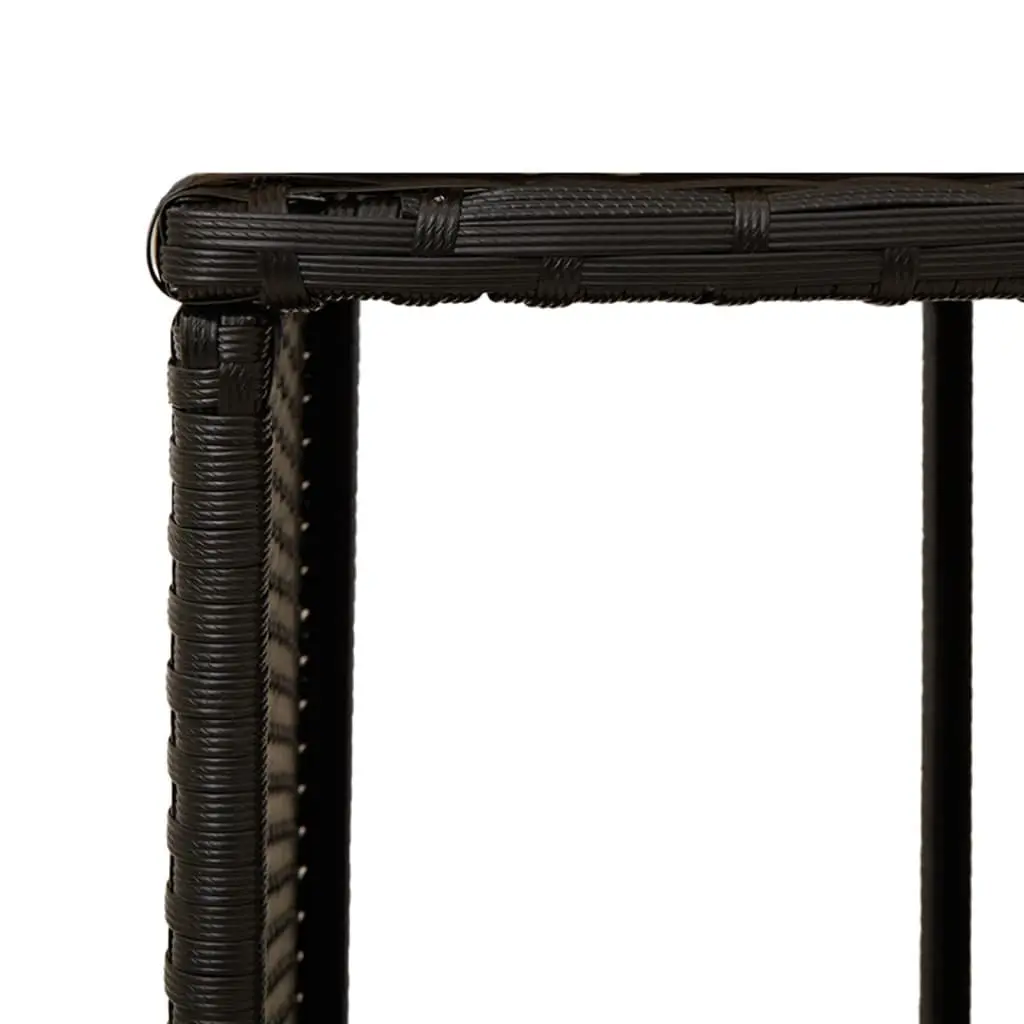 Hot Tub Surround Storage Rack Wooden Step Garden Bench Poly Rattan Black