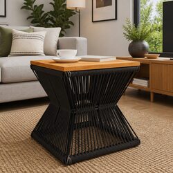Ideal Coffee Table for Small Spaces with Solid Wood Top