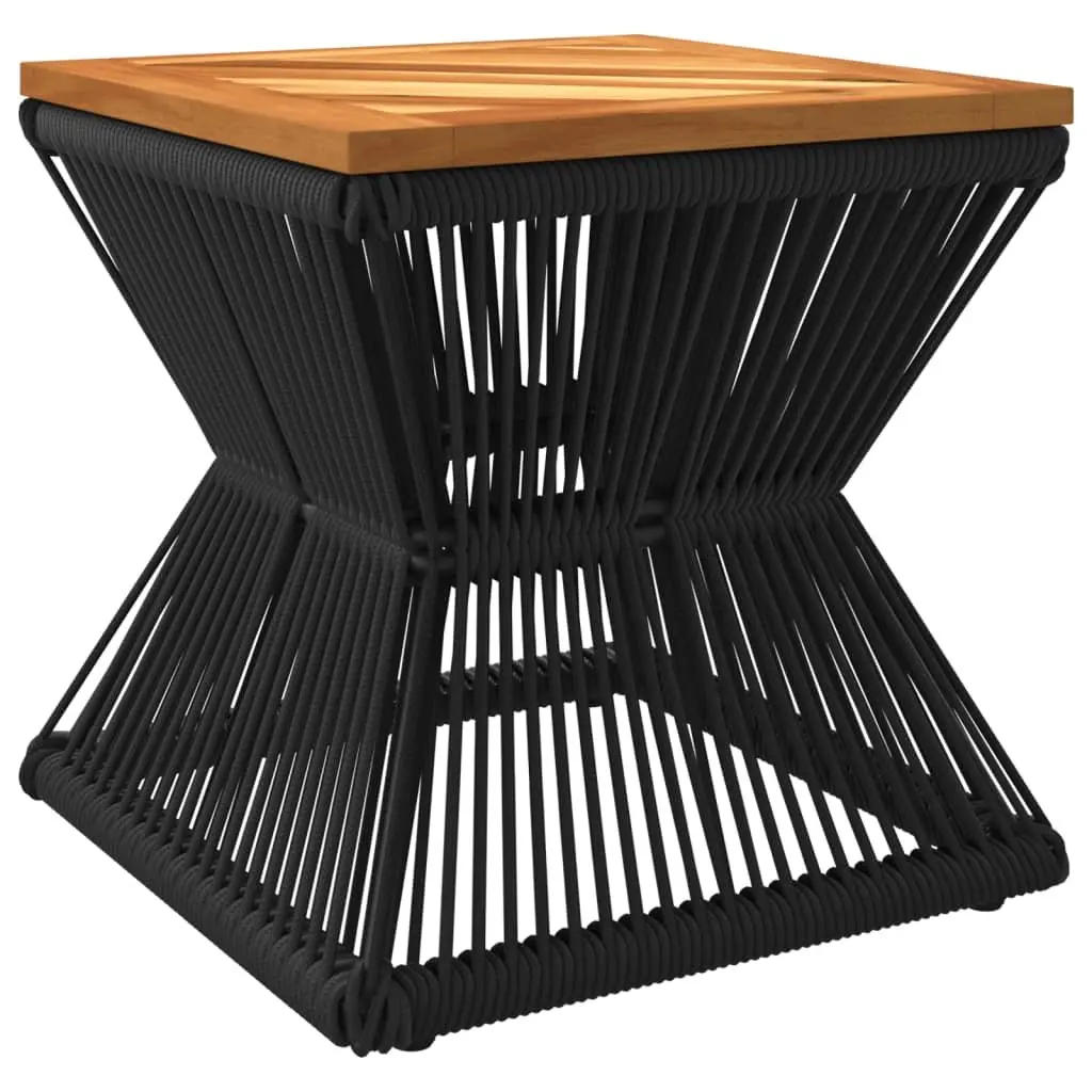 Coffee Table Solid Acacia Wood Top Steel Wire Base Compact Brown 38x38x38 cm