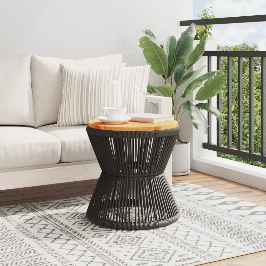 Round Coffee Table Black Ø 45x44 cm