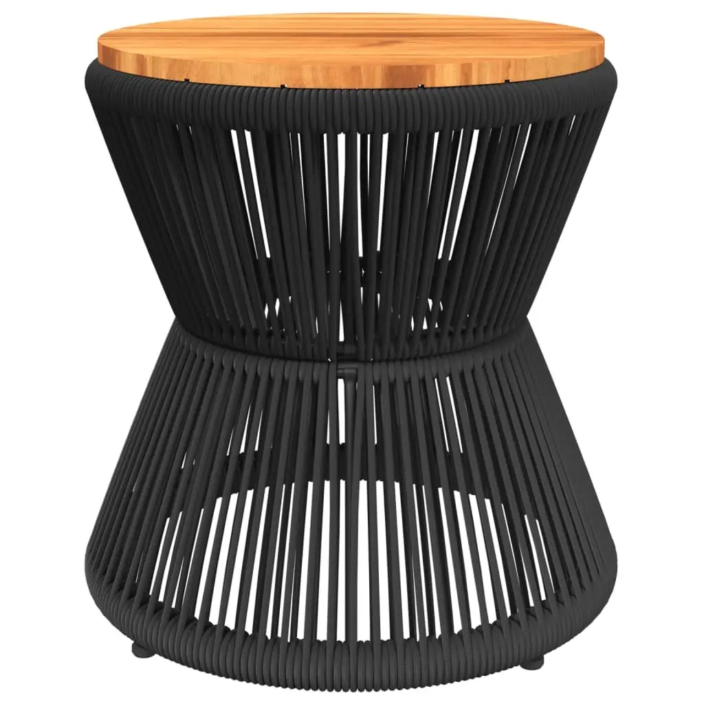 Round Coffee Table Black Ø 45x44 cm
