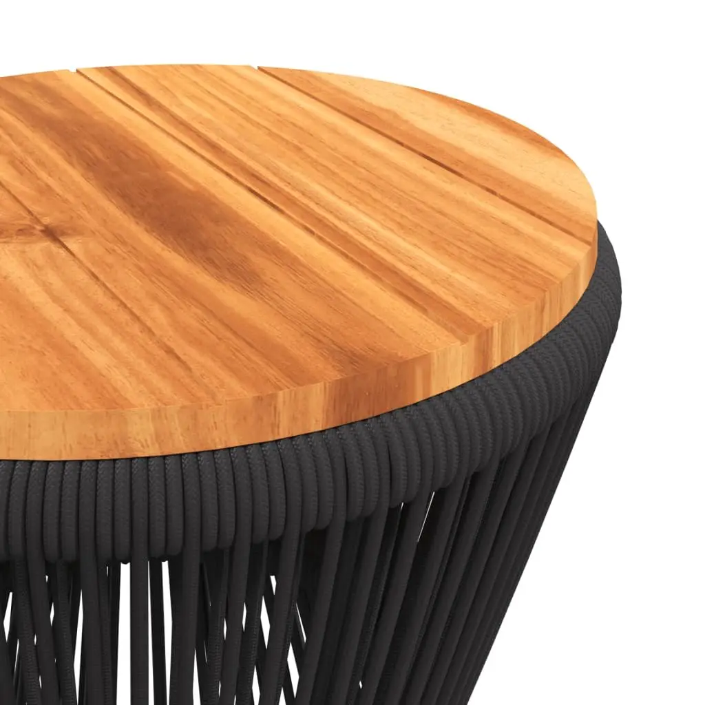 Round Coffee Table Black Ø 45x44 cm
