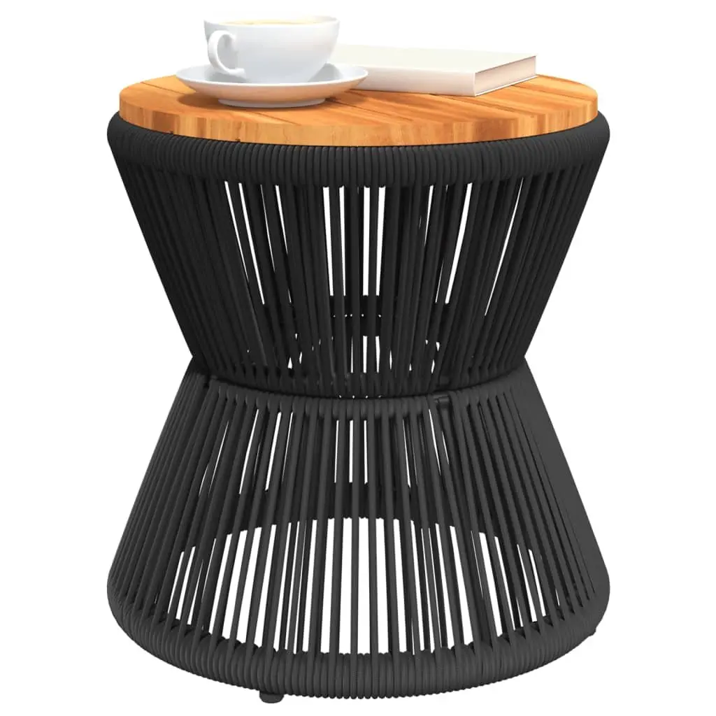 Round Coffee Table Black Ø 45x44 cm