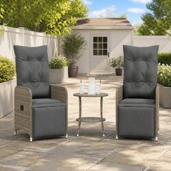 Versatile Grey Garden Reclining Chair Set for Any Setting